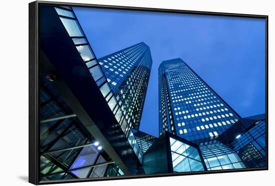 Germany, Hesse, Frankfurt on the Main, Green Towers of the Deutsche Bank-Bernd Wittelsbach-Framed Photographic Print