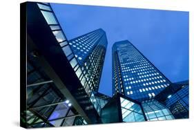 Germany, Hesse, Frankfurt on the Main, Green Towers of the Deutsche Bank-Bernd Wittelsbach-Stretched Canvas