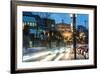 Germany, Hesse, Frankfurt on the Main, Old Opera, Taunusanlage with Evening Rush Hour at Dusk-Bernd Wittelsbach-Framed Photographic Print