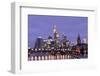 Germany, Hesse, Frankfurt on the Main, Skyline at Dusk, Blurred-Bernd Wittelsbach-Framed Photographic Print