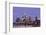 Germany, Hesse, Frankfurt on the Main, Skyline at Dusk, Blurred-Bernd Wittelsbach-Framed Photographic Print