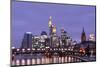 Germany, Hesse, Frankfurt on the Main, Skyline at Dusk, Blurred-Bernd Wittelsbach-Mounted Photographic Print