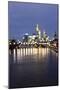 Germany, Hesse, Frankfurt on the Main, Skyline at Dusk, Blurred-Bernd Wittelsbach-Mounted Photographic Print