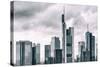 Germany, Hesse, Frankfurt on the Main, Skyline, Financial District, Monochrome-Bernd Wittelsbach-Stretched Canvas