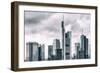 Germany, Hesse, Frankfurt on the Main, Skyline, Financial District, Monochrome-Bernd Wittelsbach-Framed Photographic Print