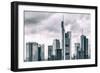 Germany, Hesse, Frankfurt on the Main, Skyline, Financial District, Monochrome-Bernd Wittelsbach-Framed Photographic Print