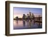 Germany, Hesse, Frankfurt on the Main, Skyline, Flš§erbrŸcke, Night-Bernd Wittelsbach-Framed Photographic Print