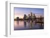 Germany, Hesse, Frankfurt on the Main, Skyline, Flš§erbrŸcke, Night-Bernd Wittelsbach-Framed Photographic Print