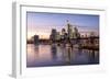 Germany, Hesse, Frankfurt on the Main, Skyline, Flš§erbrŸcke, Night-Bernd Wittelsbach-Framed Photographic Print