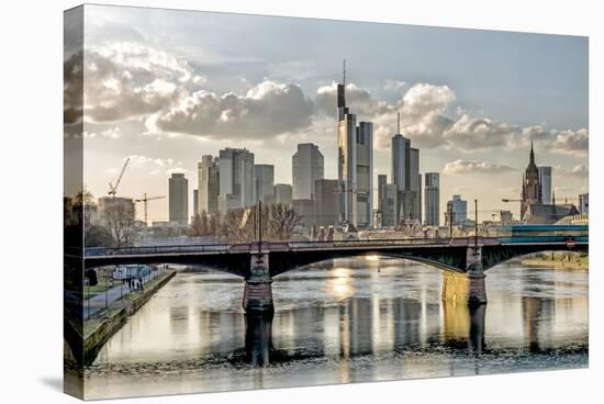 Germany, Hesse, Frankfurt on the Main, Skyline, Selective Focus-Bernd Wittelsbach-Stretched Canvas