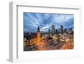 Germany, Hesse, Frankfurt on the Main, Skyline with Hauptwache and St. Catherine's Church-Bernd Wittelsbach-Framed Photographic Print