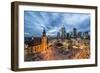 Germany, Hesse, Frankfurt on the Main, Skyline with Hauptwache and St. Catherine's Church-Bernd Wittelsbach-Framed Photographic Print