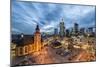 Germany, Hesse, Frankfurt on the Main, Skyline with Hauptwache and St. Catherine's Church-Bernd Wittelsbach-Mounted Photographic Print