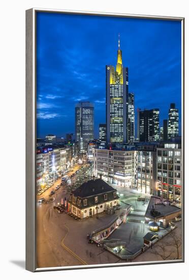 Germany, Hesse, Frankfurt on the Main, Skyline with Hauptwache and St. Catherine's Church-Bernd Wittelsbach-Framed Photographic Print