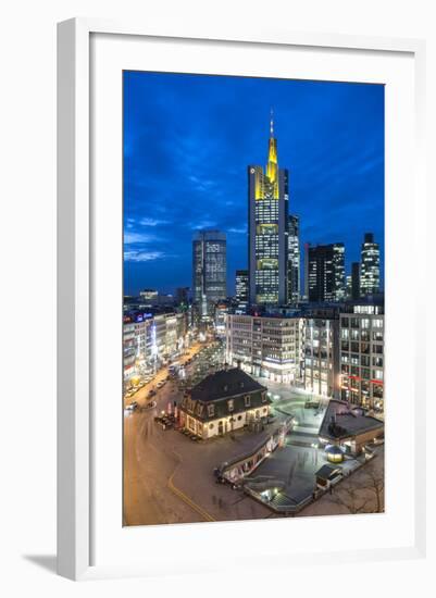 Germany, Hesse, Frankfurt on the Main, Skyline with Hauptwache and St. Catherine's Church-Bernd Wittelsbach-Framed Photographic Print