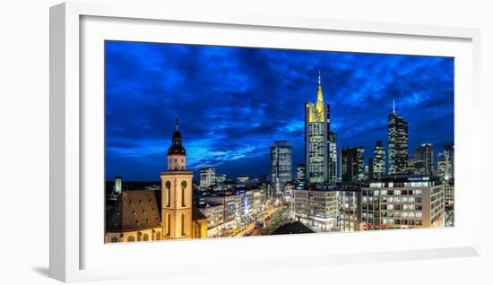 Germany, Hesse, Frankfurt on the Main, Skyline with Hauptwache and St. Catherine's Church-Bernd Wittelsbach-Framed Photographic Print