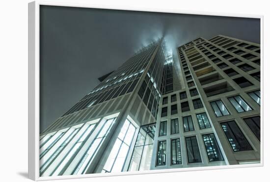 Germany, Hesse, Frankfurt on the Main, Taunusturm in Fog-Bernd Wittelsbach-Framed Photographic Print