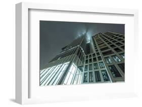 Germany, Hesse, Frankfurt on the Main, Taunusturm in Fog-Bernd Wittelsbach-Framed Photographic Print