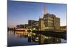 Germany, Hesse, Frankfurt on the Main, View at the Office Buildings in the Westhafen at Dusk-Bernd Wittelsbach-Mounted Photographic Print