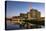 Germany, Hesse, Frankfurt on the Main, View at the Office Buildings in the Westhafen at Dusk-Bernd Wittelsbach-Stretched Canvas