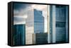 Germany, Hesse, Frankfurt on the Main, Windows of High-Rise Office Blocks-Bernd Wittelsbach-Framed Stretched Canvas