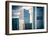 Germany, Hesse, Frankfurt on the Main, Windows of High-Rise Office Blocks-Bernd Wittelsbach-Framed Photographic Print