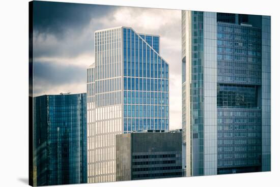 Germany, Hesse, Frankfurt on the Main, Windows of High-Rise Office Blocks-Bernd Wittelsbach-Stretched Canvas