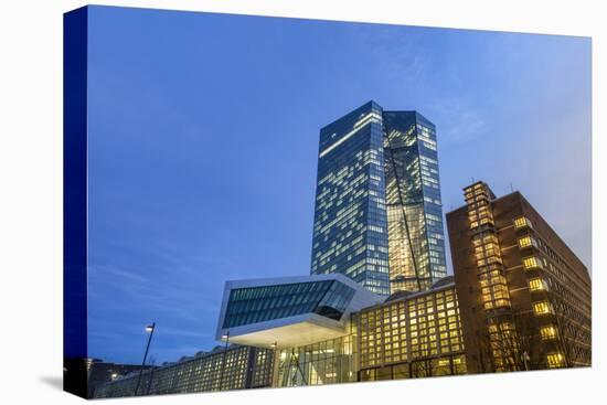 Germany, Hesse, New Building of the European Central Bank in the Frankfurt Ostend-Bernd Wittelsbach-Stretched Canvas