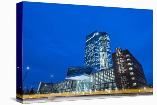 Germany, Hesse, New Building of the European Central Bank in the Frankfurt Ostend-Bernd Wittelsbach-Stretched Canvas