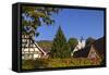 Germany, Hesse, Odenwald (Region), Bergstra§e (Region), Zwingenberg, Old Town, Mountain Church-Udo Siebig-Framed Stretched Canvas