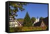 Germany, Hesse, Odenwald (Region), Bergstra§e (Region), Zwingenberg, Old Town, Mountain Church-Udo Siebig-Framed Stretched Canvas