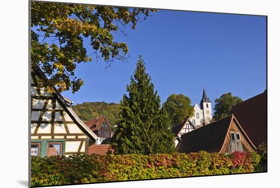 Germany, Hesse, Odenwald (Region), Bergstra§e (Region), Zwingenberg, Old Town, Mountain Church-Udo Siebig-Mounted Photographic Print