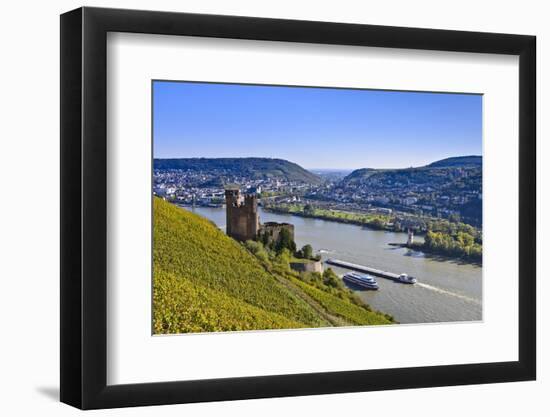 Germany, Hesse, Rheingau (Region), Ehrenfels Castle Ruin, Mouse Tower, Bingen-Udo Siebig-Framed Photographic Print