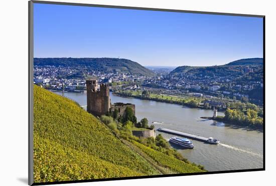 Germany, Hesse, Rheingau (Region), Ehrenfels Castle Ruin, Mouse Tower, Bingen-Udo Siebig-Mounted Photographic Print