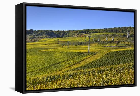 Germany, Hesse, Rheingau (Region), RŸdesheim Am Rhein (Town), Cable Car to the Niederwald Monument-Udo Siebig-Framed Stretched Canvas