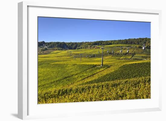 Germany, Hesse, Rheingau (Region), RŸdesheim Am Rhein (Town), Cable Car to the Niederwald Monument-Udo Siebig-Framed Photographic Print