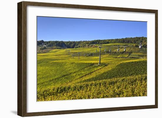 Germany, Hesse, Rheingau (Region), RŸdesheim Am Rhein (Town), Cable Car to the Niederwald Monument-Udo Siebig-Framed Photographic Print