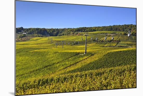 Germany, Hesse, Rheingau (Region), RŸdesheim Am Rhein (Town), Cable Car to the Niederwald Monument-Udo Siebig-Mounted Photographic Print