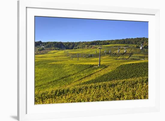 Germany, Hesse, Rheingau (Region), RŸdesheim Am Rhein (Town), Cable Car to the Niederwald Monument-Udo Siebig-Framed Photographic Print