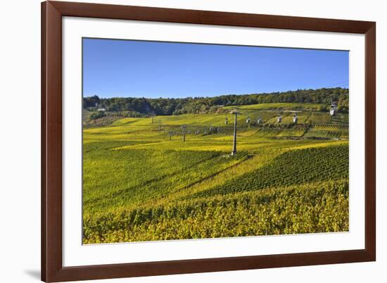 Germany, Hesse, Rheingau (Region), RŸdesheim Am Rhein (Town), Cable Car to the Niederwald Monument-Udo Siebig-Framed Photographic Print