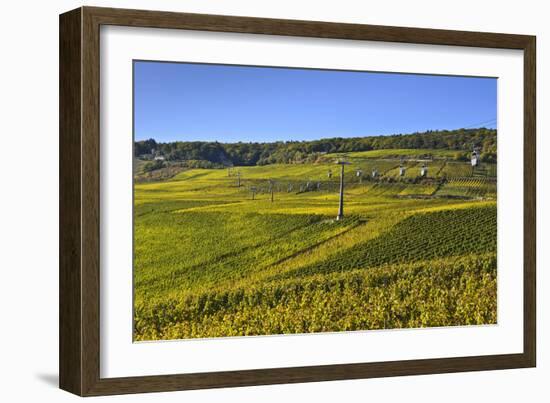 Germany, Hesse, Rheingau (Region), RŸdesheim Am Rhein (Town), Cable Car to the Niederwald Monument-Udo Siebig-Framed Photographic Print