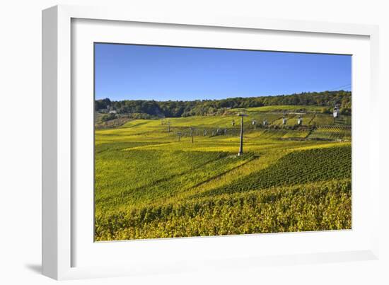 Germany, Hesse, Rheingau (Region), RŸdesheim Am Rhein (Town), Cable Car to the Niederwald Monument-Udo Siebig-Framed Photographic Print