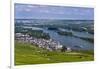 Germany, Hesse, Rheingau (Region), RŸdesheim Am Rhein (Town), View of the Town with Vineyards-Udo Siebig-Framed Premium Photographic Print