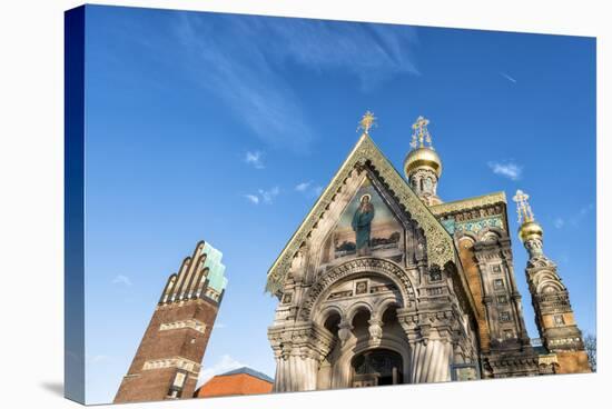 Germany, Hesse, Russian Orthodox Chapel and Wedding Tower on the Mathildenh?he-Bernd Wittelsbach-Stretched Canvas