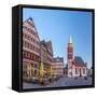 Germany, Hessen, Frankfurt Am Main, Altstadt (Old Town), Romerberg-Alan Copson-Framed Stretched Canvas