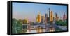 Germany, Hessen, Frankfurt Am Main, City Skyline across River Main-Alan Copson-Framed Stretched Canvas