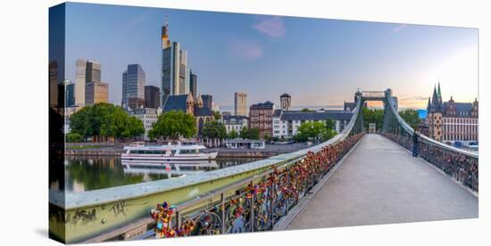 Germany, Hessen, Frankfurt Am Main, City Skyline across River Main-Alan Copson-Stretched Canvas