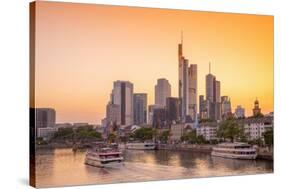 Germany, Hessen, Frankfurt Am Main, City Skyline across River Main-Alan Copson-Stretched Canvas