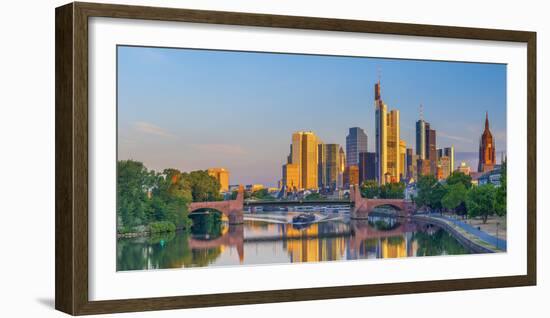 Germany, Hessen, Frankfurt Am Main, City Skyline across River Main-Alan Copson-Framed Photographic Print