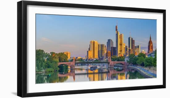 Germany, Hessen, Frankfurt Am Main, City Skyline across River Main-Alan Copson-Framed Photographic Print